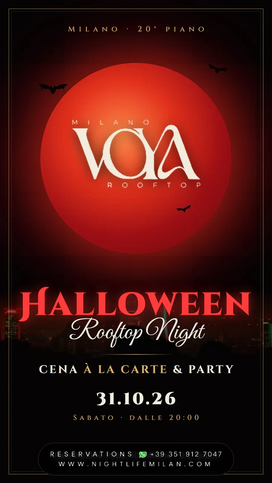 Halloween Rooftop Night · À la Carte Dinner & Party